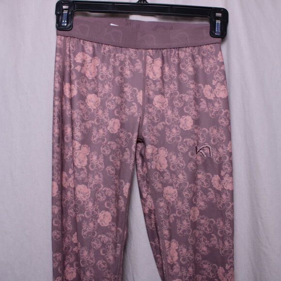 Kari Traa Pink Floral Base Layer Leggings XS - Picture 6 of 9